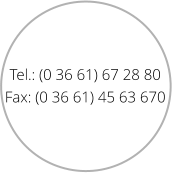 Tel.: (0 36 61) 67 28 80 Fax: (0 36 61) 45 63 670